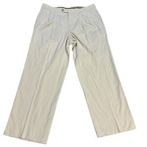 Hiltl Pleated Dress Pants Cream White Size‎ 38x29